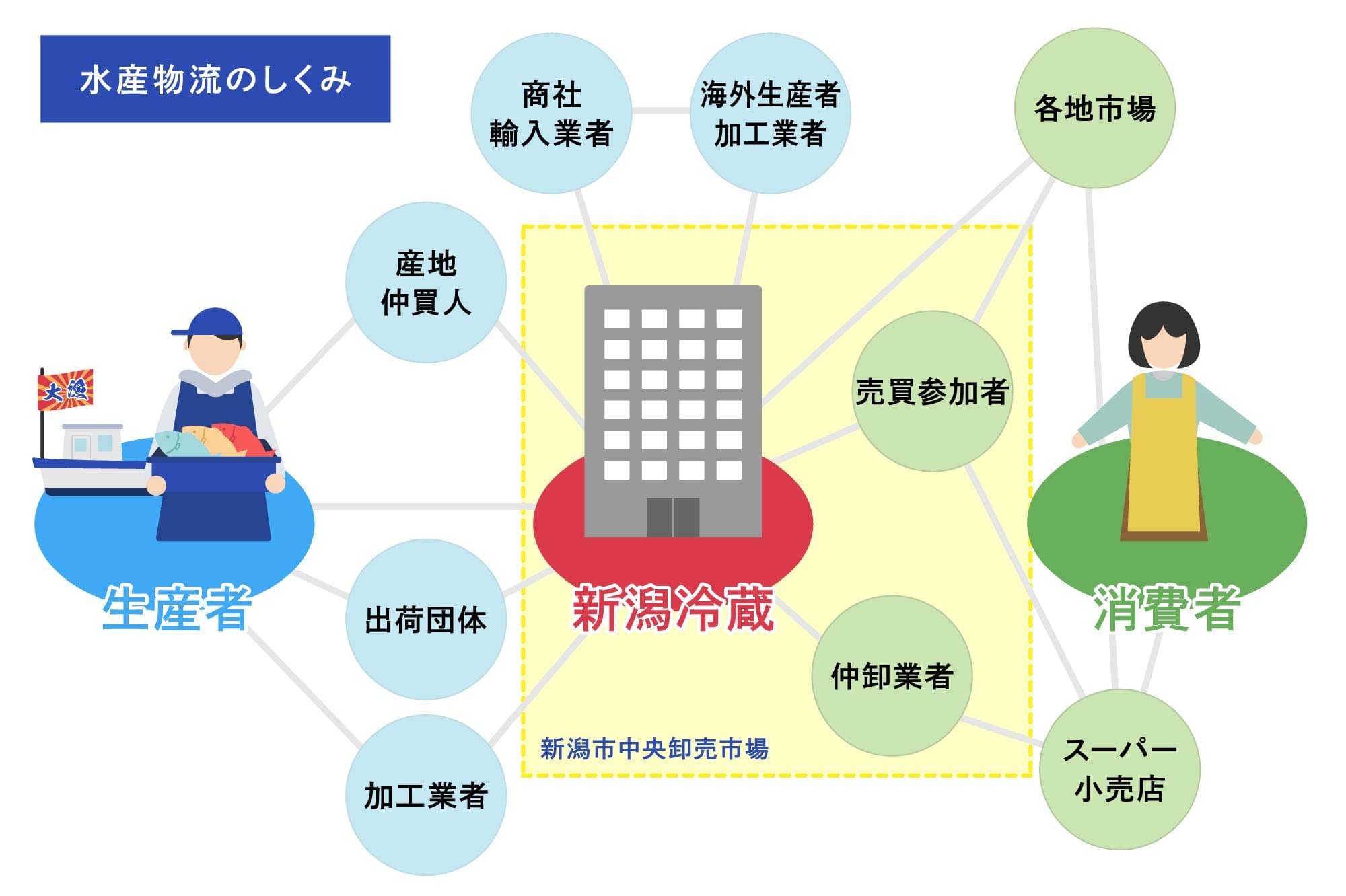 水産物流の図